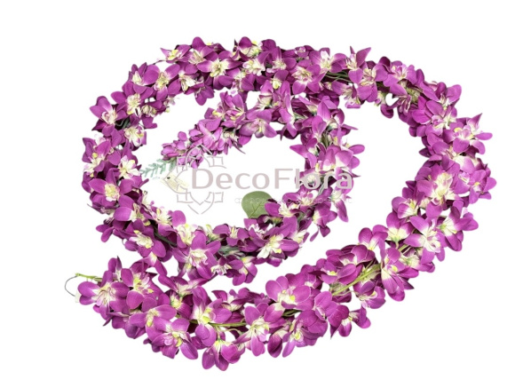 Орхидея гирлянда 250см фиолетовая