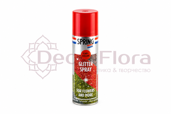SPRING GLITTER RED Блеск спрей красный 300мл 