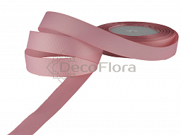 Лента репсовая 2cm*20м - карамельно-розовая 